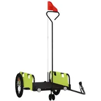 vidaXL Fahrradanhänger Grün Oxford-Gewebe und Eisen