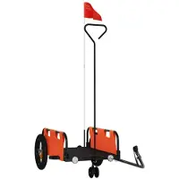 vidaXL Fahrradanhänger Orange Oxford-Gewebe und Eisen