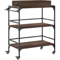 vidaXL Küchenwagen Braun Eichen-Optik 81,5x41x92,5 cm Holzwerkstoff