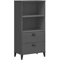 vidaXL Bücherschrank VIKEN Anthrazit 60x35x123 cm Holzwerkstoff
