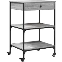 DKD Home Decor vidaXL Küchenwagen Grau Sonoma 60x48x89,5 cm Holzwerkstoff