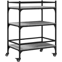 vidaXL Küchenwagen Grau Sonoma 65x40x86,5 cm Holzwerkstoff