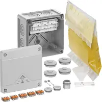 Spelsberg 40646001 Abzweigkasten, Schutzart IP68, max. Leiterquerschnitt 62, Schlagfestigkeit IK09, Schutzklasse II, Ui 450V AC, Ui 450V DC, VDE