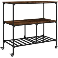 vidaXL Küchenwagen Räuchereiche 100x50x95 cm Holzwerkstoff