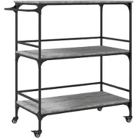 vidaXL Küchenwagen Grau Sonoma 100,5x50x105 cm Holzwerkstoff