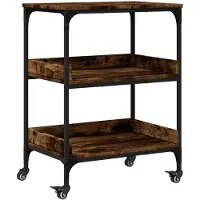 vidaXL Küchenwagen Räuchereiche 60x41x80,5 cm Holzwerkstoff