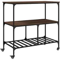 vidaXL Küchenwagen Braun Eichen-Optik 100x50x95 cm Holzwerkstoff