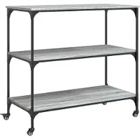 vidaXL Küchenwagen Grau Sonoma 102x50x95 cm Holzwerkstoff