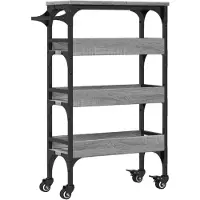 vidaXL Küchenwagen Grau Sonoma 53x20x76 cm Holzwerkstoff