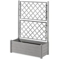 Stefanplast Italia Graue Kunststoff Rechteckige Pflanzbox 100 x 43 x 142 cm