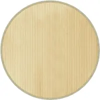 vidaXL Teppich Rund Hell Natur 100 cm Bambus