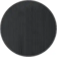 vidaXL Teppich Rund Grau 80 cm Bambus
