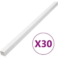 vidaXL Installationsrohre 40x40 mm 30 m PVC