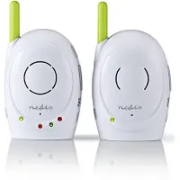 Nedis Babyphone - FHSS (Frequency-Hopping Spread Spectrum) - Mit Rückruffunktion - Batteriebetrieben / Netzstromversorgung - Grün / Weiss