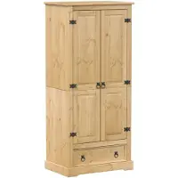 vidaXL Kleiderschrank Corona 76x50x170 cm Massivholz Kiefer