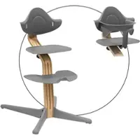 Stokke Nomi Bundle Hochstuhl Eiche inkl. Babyset, grau