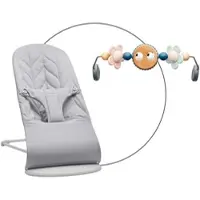 BabyBjörn Bundle Babywippe Bliss gewebt inklusive Spielbogen, grau