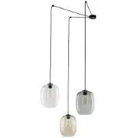 TK Lighting Glas Hängelampe Elio , dimmbar, klar / transparent, für Wohn- / Esszimmer, Glas, Modern, Pendelleuchte