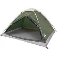 vidaXL Kuppel-Campingzelt 4 Personen Grün Wasserdicht