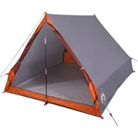vidaXL Campingzelt A-Form 2 Personen Grau Wasserdicht