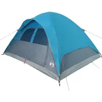 vidaXL Kuppel-Familienzelt 6 Personen Blau Wasserdicht