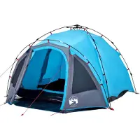 vidaXL Kuppel-Campingzelt 3 Personen Blau Quick Release