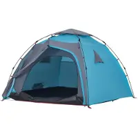 vidaXL Kuppel-Campingzelt 4 Personen Blau Quick Release