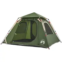 vidaXL Kuppel-Campingzelt 4 Personen Grün Quick Release