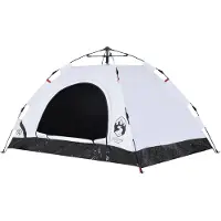 vidaXL Campingzelt 2 Personen Weiß Verdunkelungsstoff Quick Release