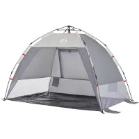 vidaXL Strandzelt 2 Personen Grau Quick Release Wasserdicht