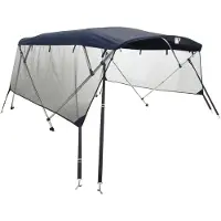 vidaXL 4-Bow Bimini-Top mit Mesh-Seitenteilen 243x(200-213)x137 cm