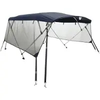 vidaXL 4-Bow Bimini-Top mit Mesh-Seitenteilen 243x(230-244)x137 cm