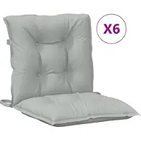 vidaXL Niedriglehner-Auflagen 6 Stk. Melange Hellgrau 100x50x7cm Stoff