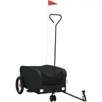 vidaXL Fahrradanhänger Schwarz 30 kg Eisen