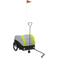 vidaXL Fahrradanhänger Schwarz und Grün 30 kg Eisen