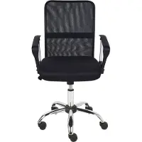 Beliani Bürostuhl Schwarz aus Stoff Höhenverstellbar Drehbar Wipp Funktion Modernes Design Schreibtischstuhl Drehstuhl für Home Office Büro