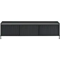 Muuto Enfold Sideboard, 186 x 48 cm, schwarz / anthrazit