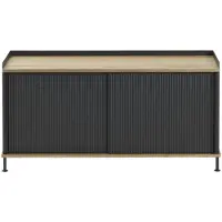 Muuto Enfold Sideboard, 124 x 63 cm, eiche geölt / anthrazit