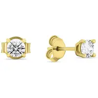 Brilio Silver Gold-plated stud earrings with clear zircons EA580/1/2/3/4Y - Diameter: 0.8 cm