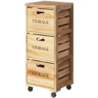 5 Five Lagerwagen mit Schubladen Five - Holz - Sortierboxen | Dekorativ | Nachhaltig | Rollbar