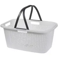 Storage solutions Kosz na pranie z uchwytami, tworzywo sztuczne, 60 x 40 x 26 cm