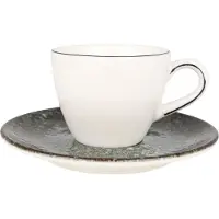 Bonna Cosmos - Espressotassen und Untertasse - 80 cc - Porcelain - 6er set