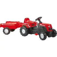 DOLU Ranchero Roter Tret-Traktor mit Anhänger
