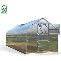 BAUMERA Gewächshaus KLASIKA STANDART 5 (2,5 x 2 m) mit fundament, 4 mm Polycarbonat und dachluken mit automatischen Öffnern.