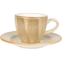 Bonna Aura Terrain - Espressotassen und Untertasse - 80 cc - Porcelain - 6er set