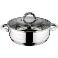 BLAUMANN BL-1504 Edelstahl Stielkasserolle / Topf mit Deckel 28 cm Gourmet Line