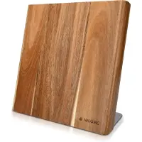 Navaris Messerblock 47366.01, aus Akazienholz, braun, 27,7 x 27,5 cm, magnetisch