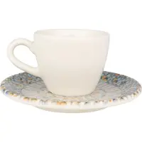Bonna Luca Mosaic - Espressotassen und Untertasse - 80 cc - Porcelain - 6er set