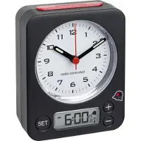 TFA-Dostmann Analoger Funk-Wecker mit minutengenauer digitaler Alarmeinstellung COMBO 60.1511.01.05