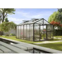Pergart Vitavia, Aktionsangebot (inkl. 100 Euro Zubehör): Gewächshaus "Zeus 11900", schwarz, 11,9 m², 16 mm HKP